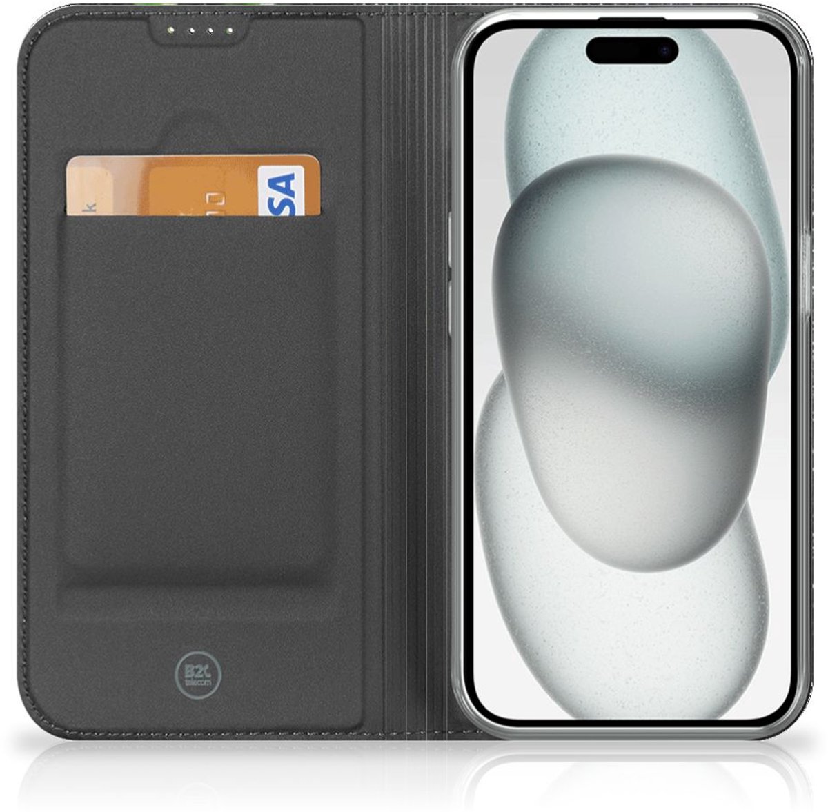 Book Case voor iPhone 15 Plus Smart Cover Orchidee