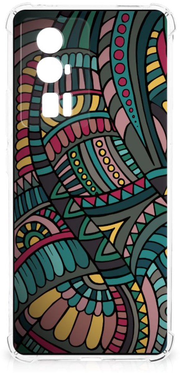 Xiaomi Poco F5 Pro Doorzichtige Silicone Hoesje Aztec