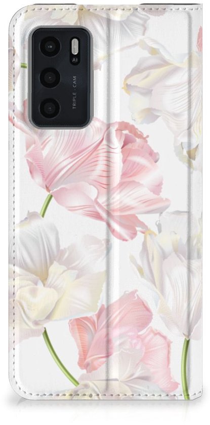 Housse de support cadeau pour Maman OPPO A16 | A16 | A54s Smart Cover Belles Fleurs