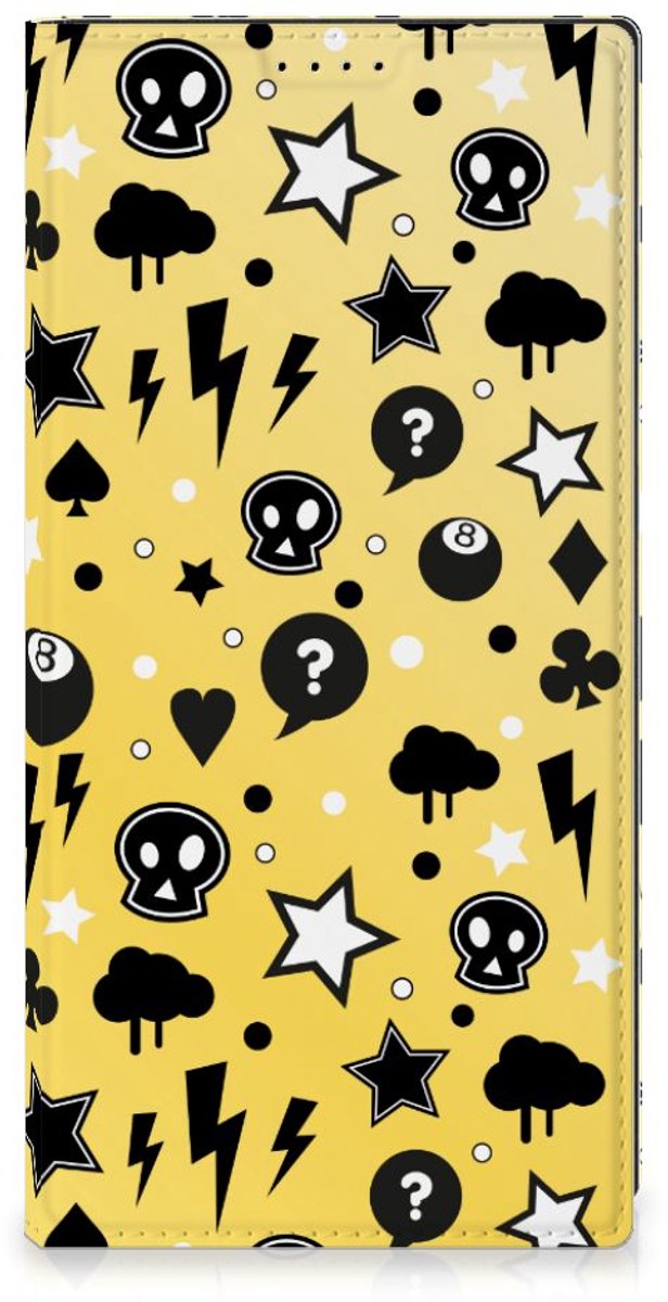 Mobiel BookCase Samsung Galaxy S23 Ultra Punk Geel