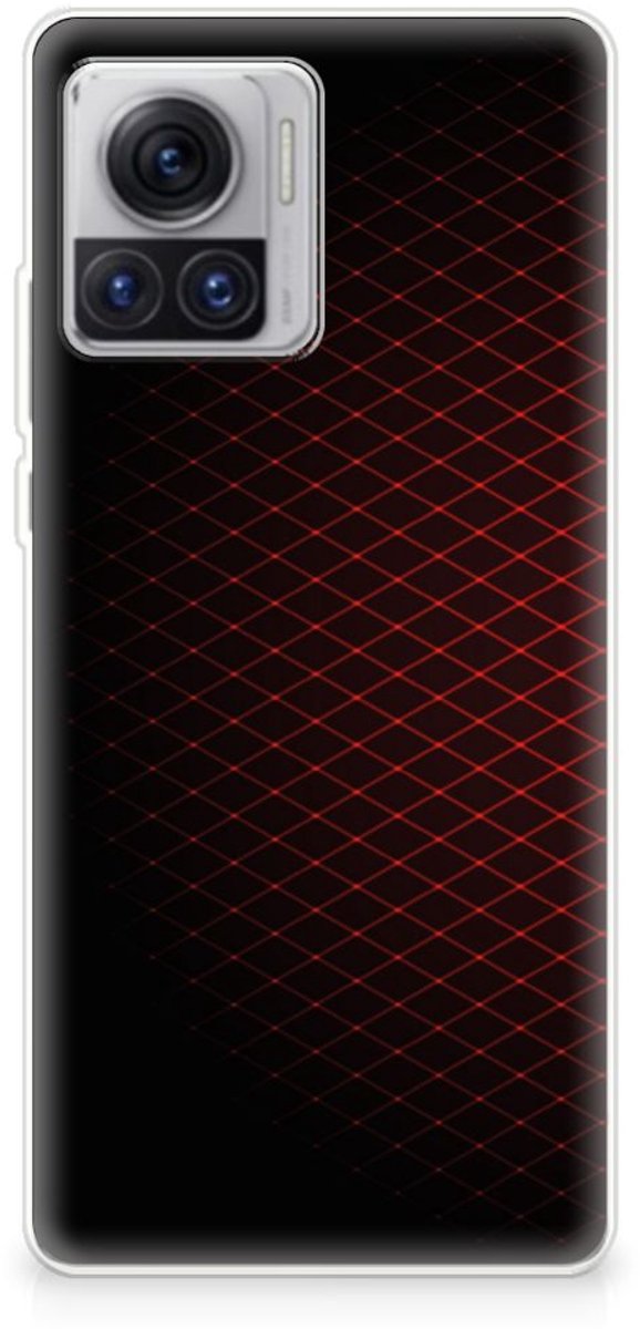 Motorola Moto X30 Pro TPU bumper Geruit Rood