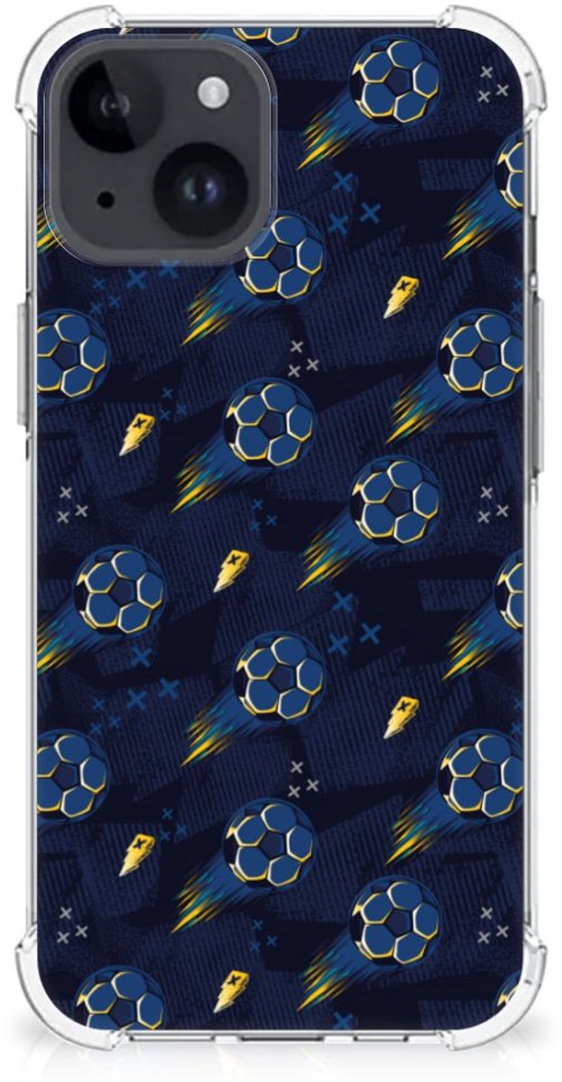 Doorzichtige Silicone Hoesje voor iPhone 15 Voetbal