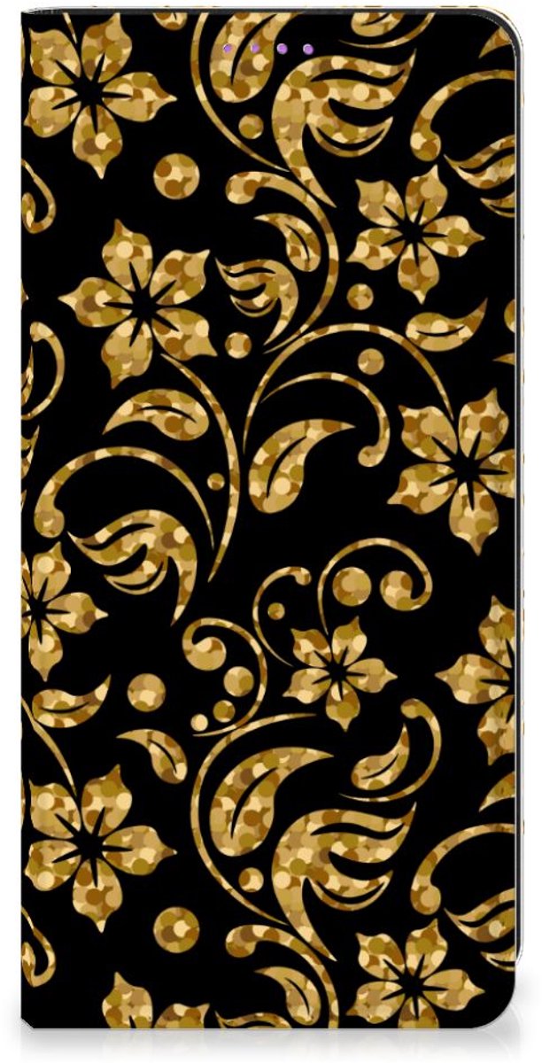 Xiaomi Redmi Note 13 Pro Plus Smart Cover Gouden Bloemen