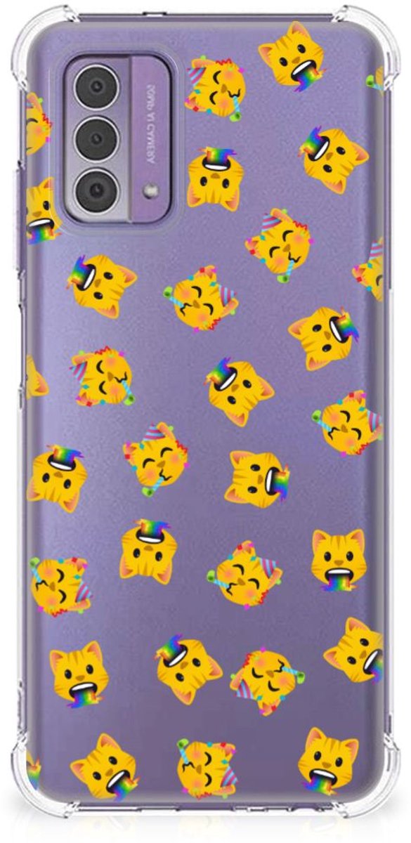 Doorzichtige Silicone Hoesje voor Nokia G42 Katten Emojis