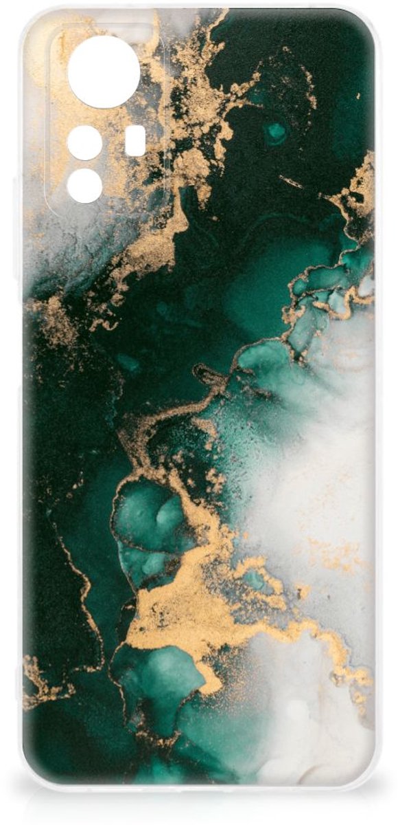 TPU Siliconen Hoesje voor Xiaomi Redmi Note 12S Marmer Groen