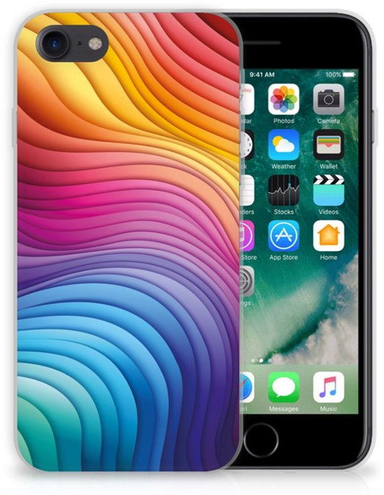 Coque en TPU adaptée à l' iPhone SE 2022 | SE 2020 | 8 | 7Arc-en-ciel