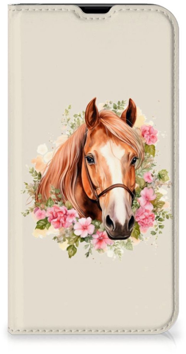 Book Case voor Hoesje maken voor iPhone 13 Pro Paard