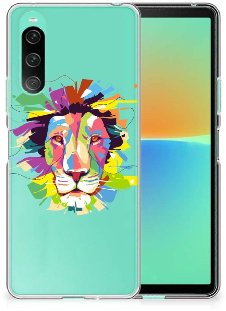 Sony Xperia 10 V Telefoonhoesje met Naam Lion Color