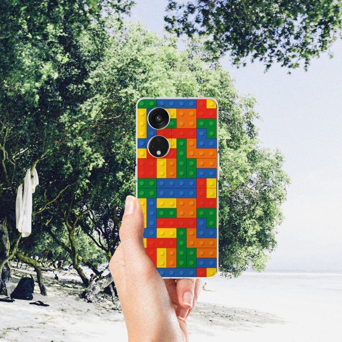 Back Cover voor OPPO Reno8 T 5G TPU bumper Blokken