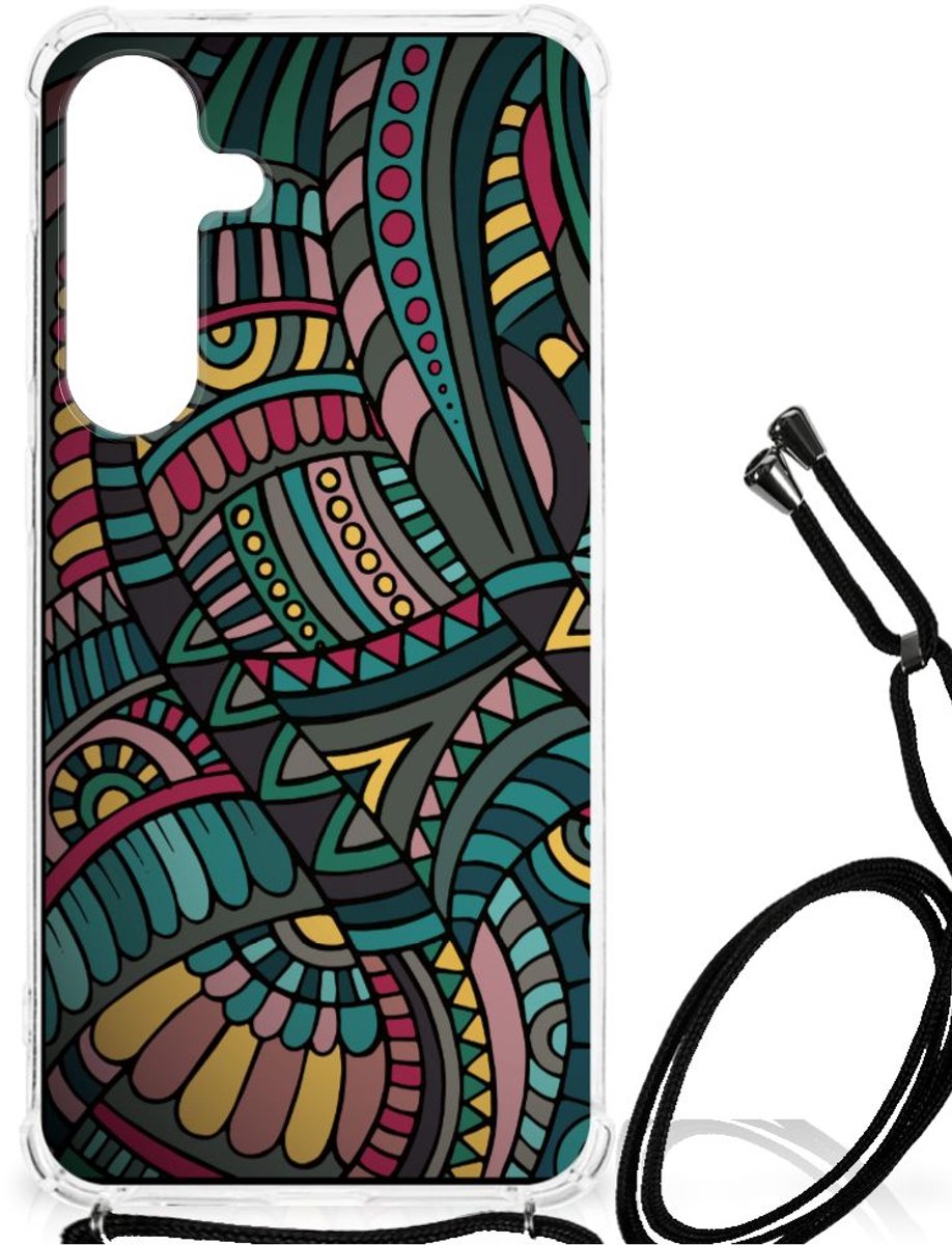 Samsung Galaxy S24 Plus Doorzichtige Silicone Hoesje Aztec