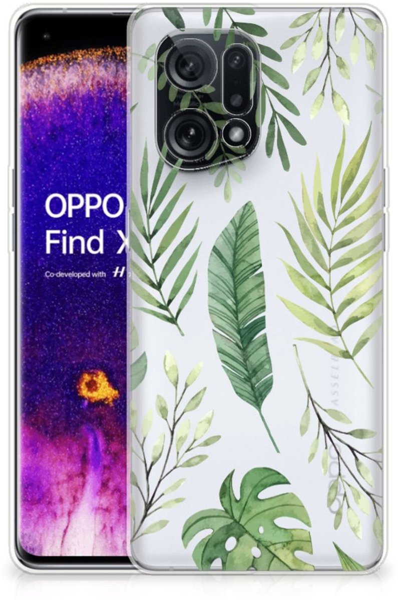 TPU Hoesje voor OPPO Find X5 TPU Case Leaves