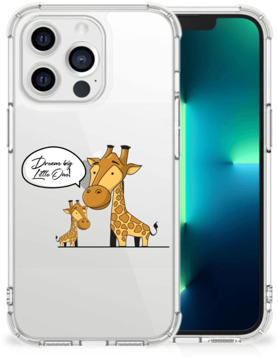 Apple iPhone 13 Pro Stevig Bumper Hoesje Giraffe