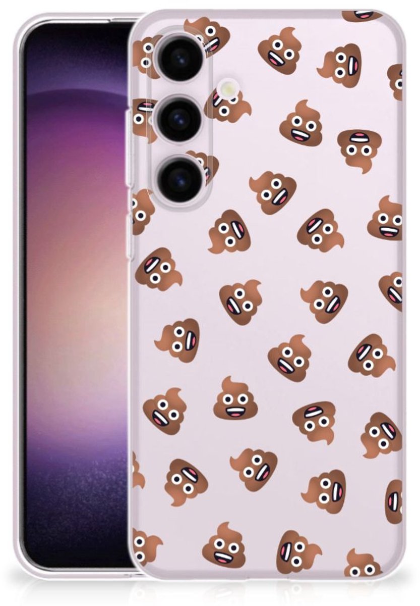 TPU bumper voor Samsung Galaxy S24 Poep Emojis