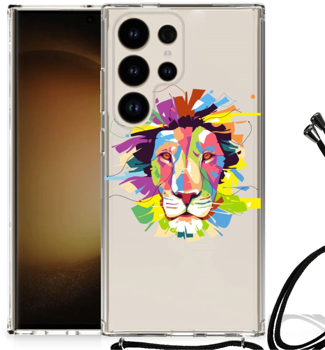 Samsung Galaxy S24 Ultra Stevig Bumper Hoesje Lion Color