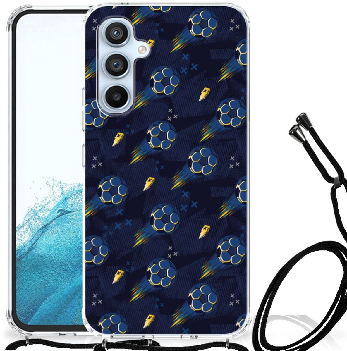 Doorzichtige Silicone Hoesje voor Samsung Galaxy A54 5G Voetbal