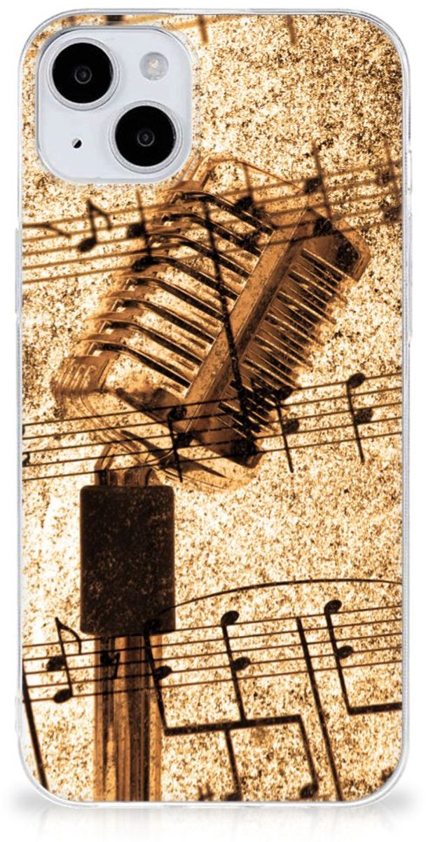 iPhone 15 Siliconen Hoesje met foto Bladmuziek