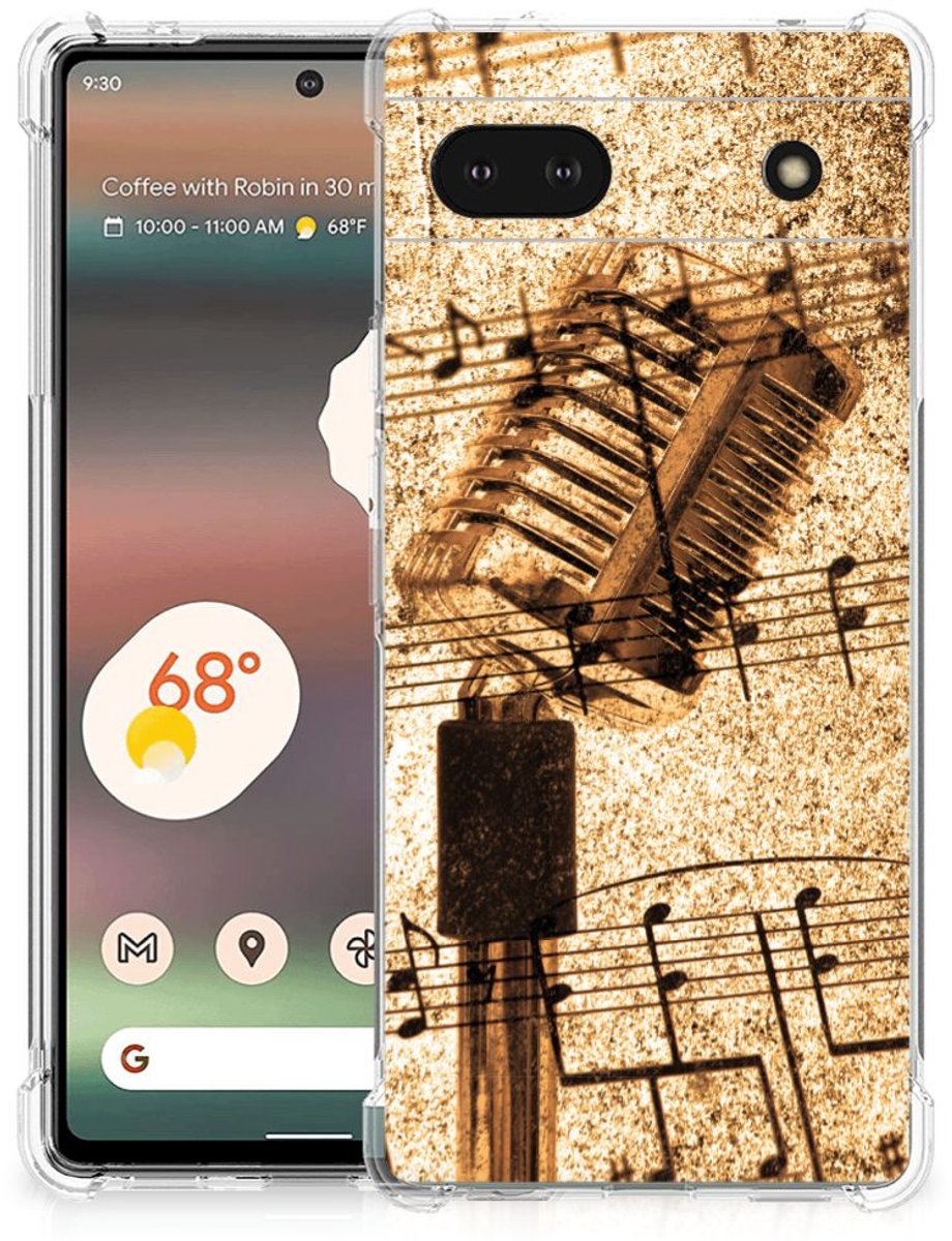 Google Pixel 6A Anti-shock Hoesje met foto Bladmuziek