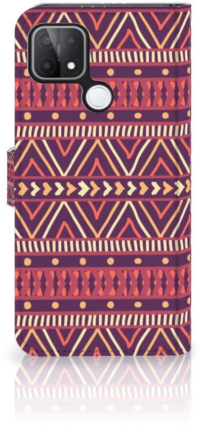 Étui pour téléphone portable OPPO A15 Bookcase Aztec Violet