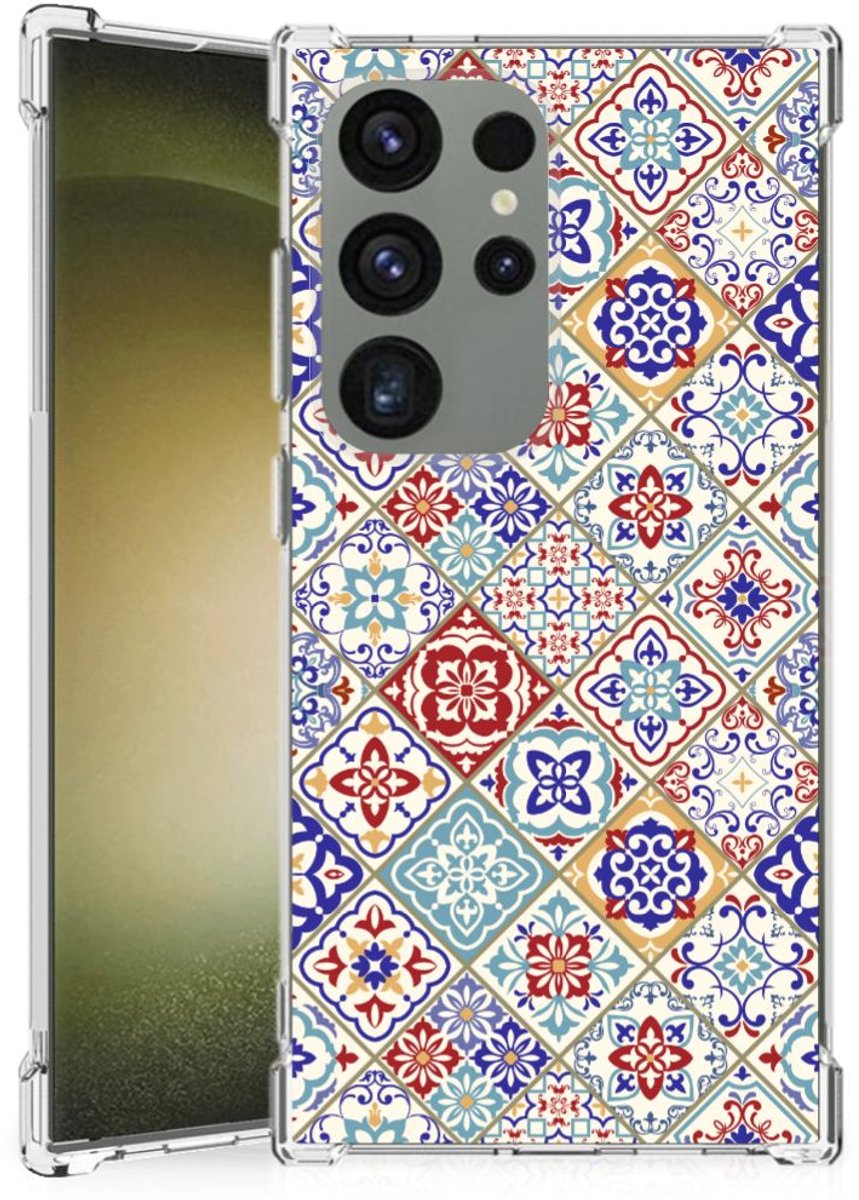 Samsung Galaxy S24 Ultra Anti-Shock Hoesje Tiles Color
