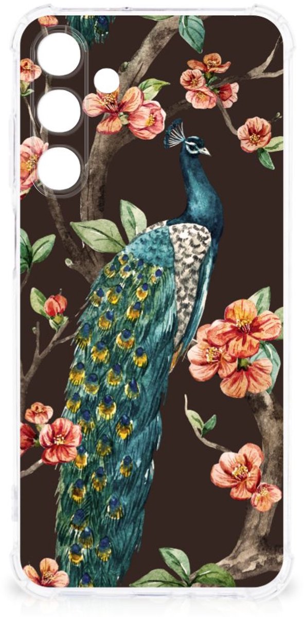 Samsung Galaxy A25 Case Anti-shock Pauw met Bloemen