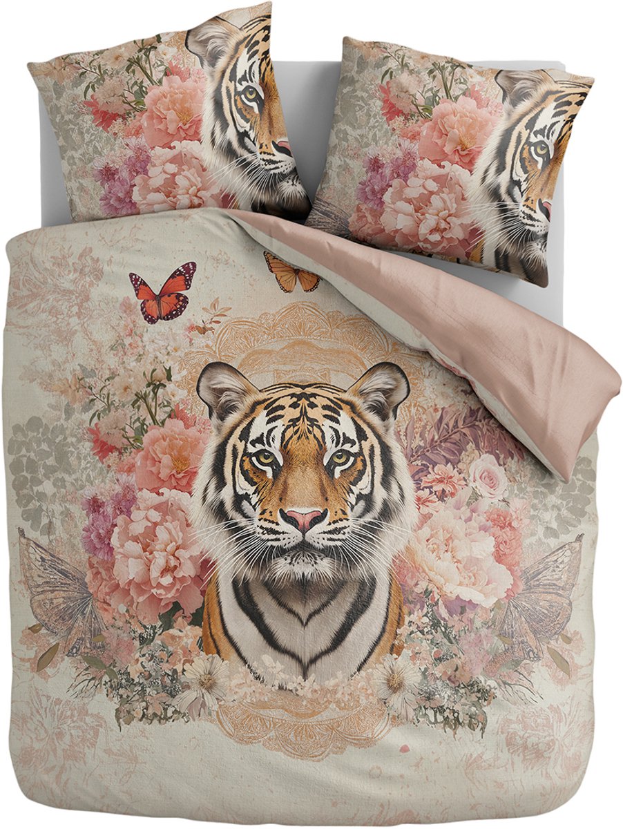 Zydante Dekbedovertrek Set 240x200/220cm – Dekbedhoes met Print – met 2 Kussenslopen - Tigress
