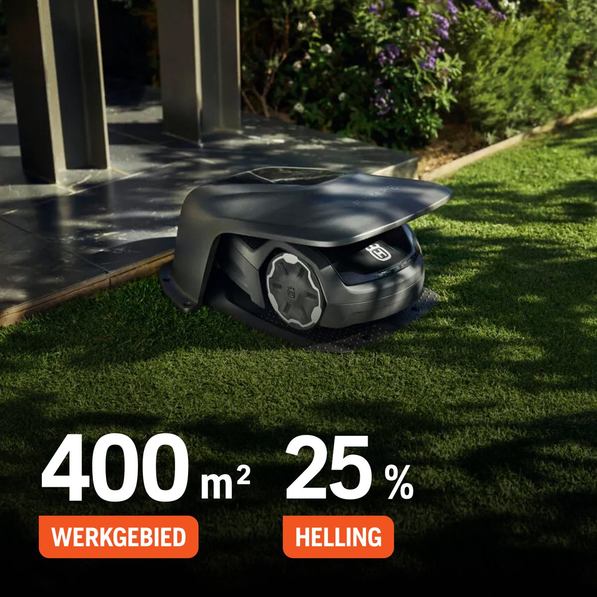 Afbeelding 2 van Husqvarna Maairobot Aspire R4 voor 400 m², accu grasmaaierrobot, bediening via Connect-app (incl. spraakbesturing, wifi, Bluetooth)
