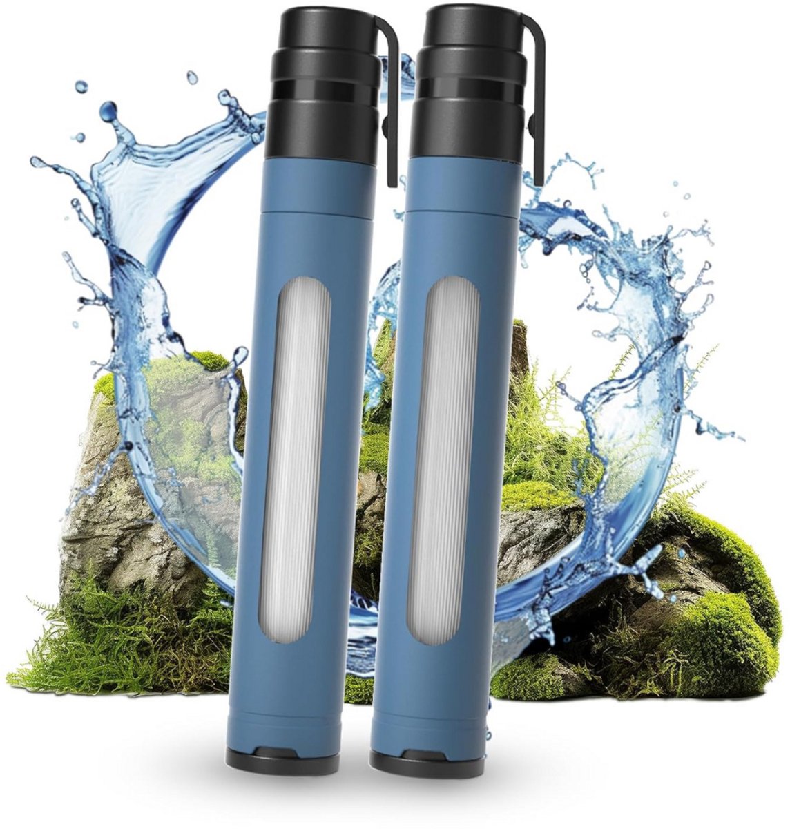 ApexArte® Waterfilter Survival - Noodpakket - Outdoor - Blauw