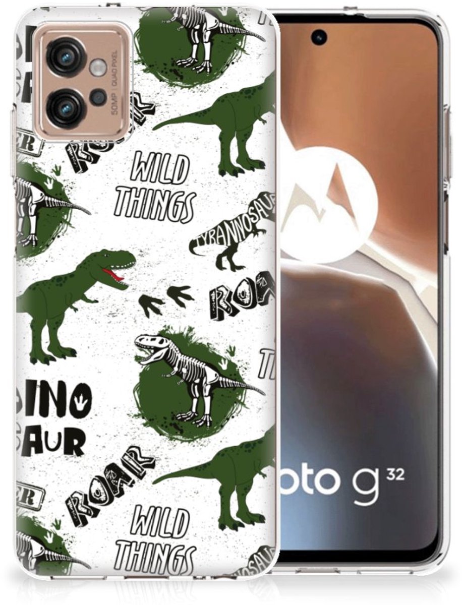 TPU Hoesje voor Motorola Moto G32 Dinosaurus