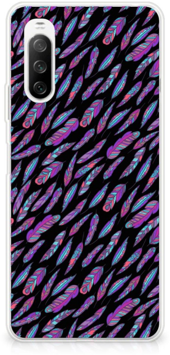 Sony Xperia 10 III TPU bumper Feathers Color