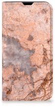 Étui de téléphone iPhone 13 Mini Portefeuille Étui de livre Marbre Oranje