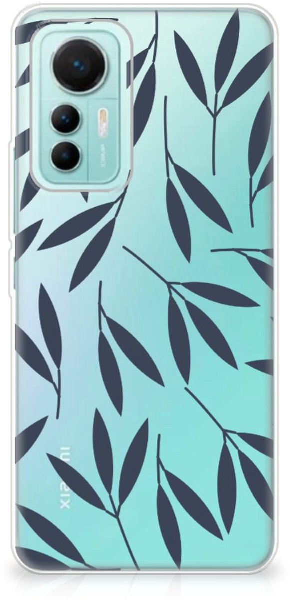 Back Cover voor Xiaomi 12 Lite TPU Case Leaves Blue