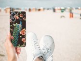 OPPO A17 TPU Hoesje Pauw met Bloemen