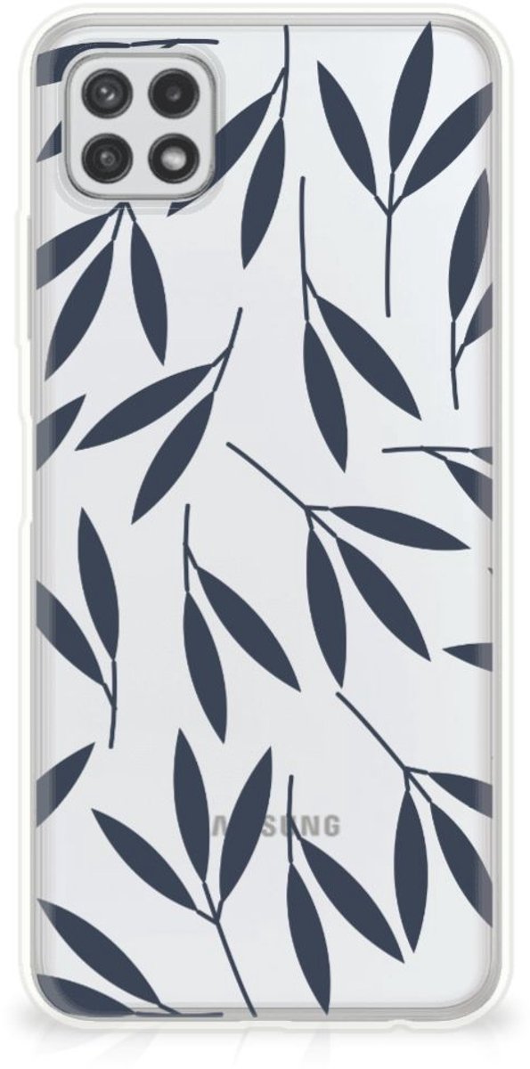 Samsung Galaxy A22 5G TPU Case Leaves Blue