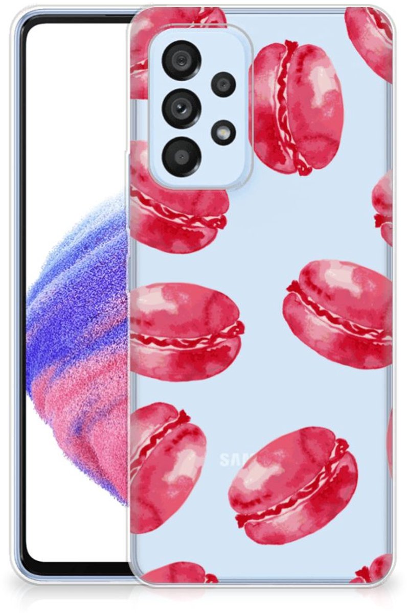 Samsung Galaxy A53 5G Siliconen Case Pink Macarons