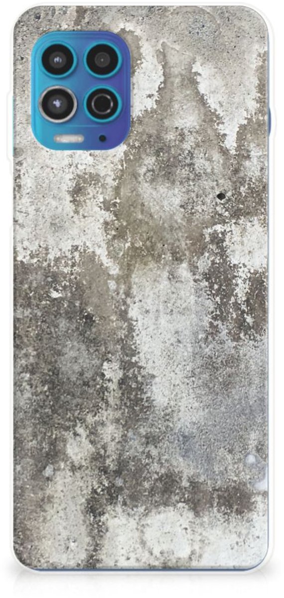 Motorola Moto G100 TPU Siliconen Hoesje Beton Print