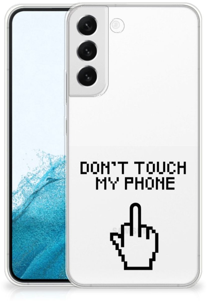 Samsung Galaxy S22 Plus Silicone-hoesje Finger Don't Touch My Phone