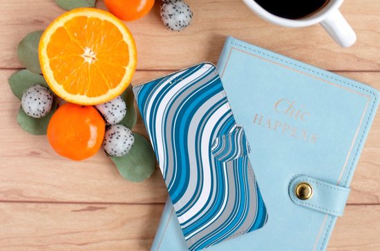 Étui à livres OPPO A15 Étui Vagues Blue