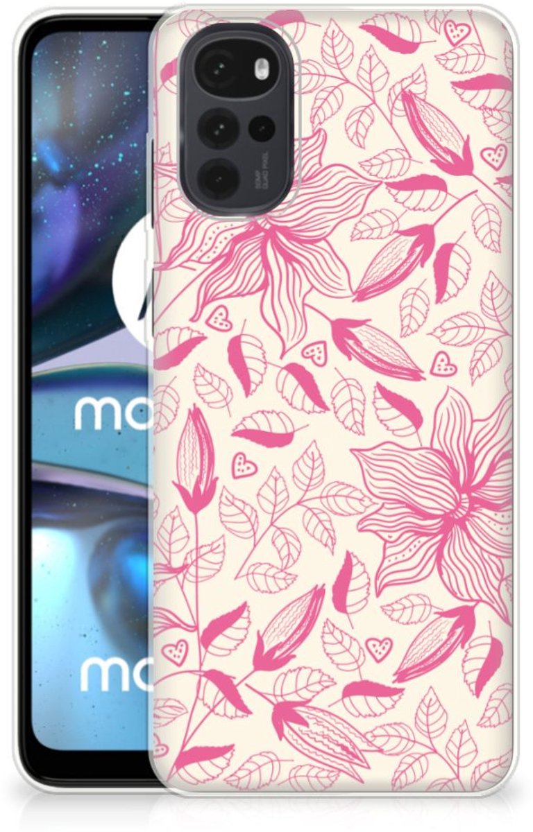 Motorola Moto G22 TPU Case Pink Flowers