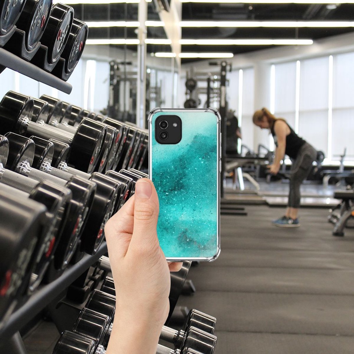 Back Cover Samsung Galaxy A03 Painting Blue