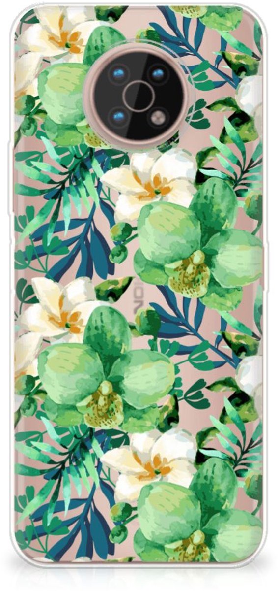 Nokia G50 TPU Case Orchidee Groen