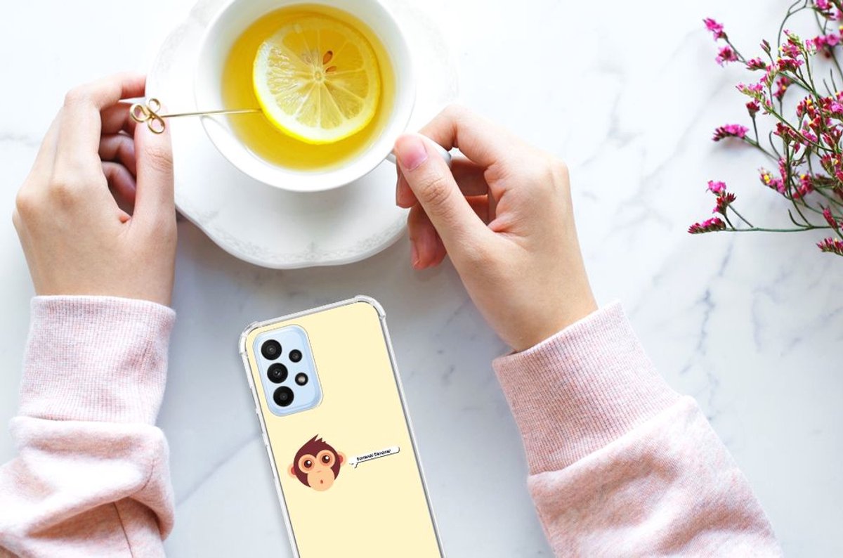 Samsung Galaxy A23 Stevig Bumper Hoesje Monkey
