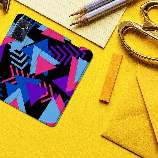 Etui support OPPO A96 | A76 Coque de téléphone Funky Triangle