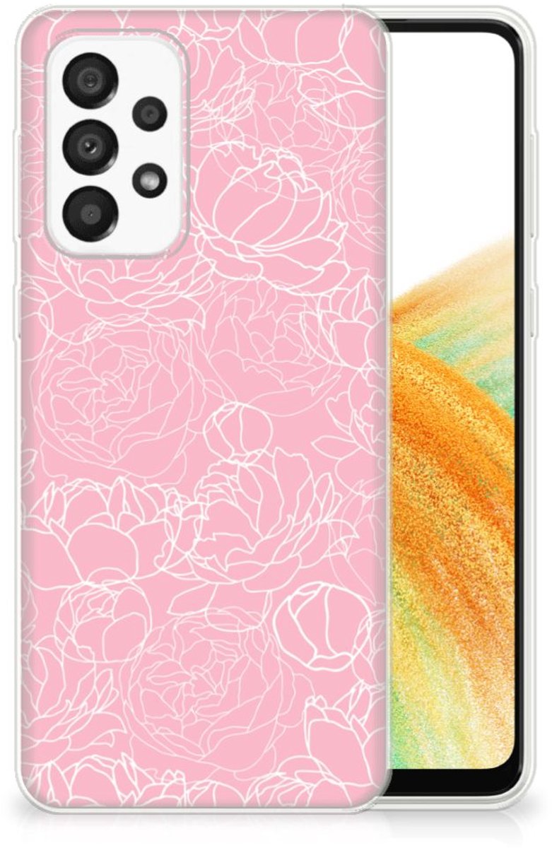 TPU Hoesje voor Samsung Galaxy A33 5G TPU Case White Flowers