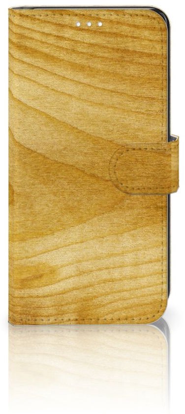 Samsung Galaxy S21 FE Book Style Case Licht Hout