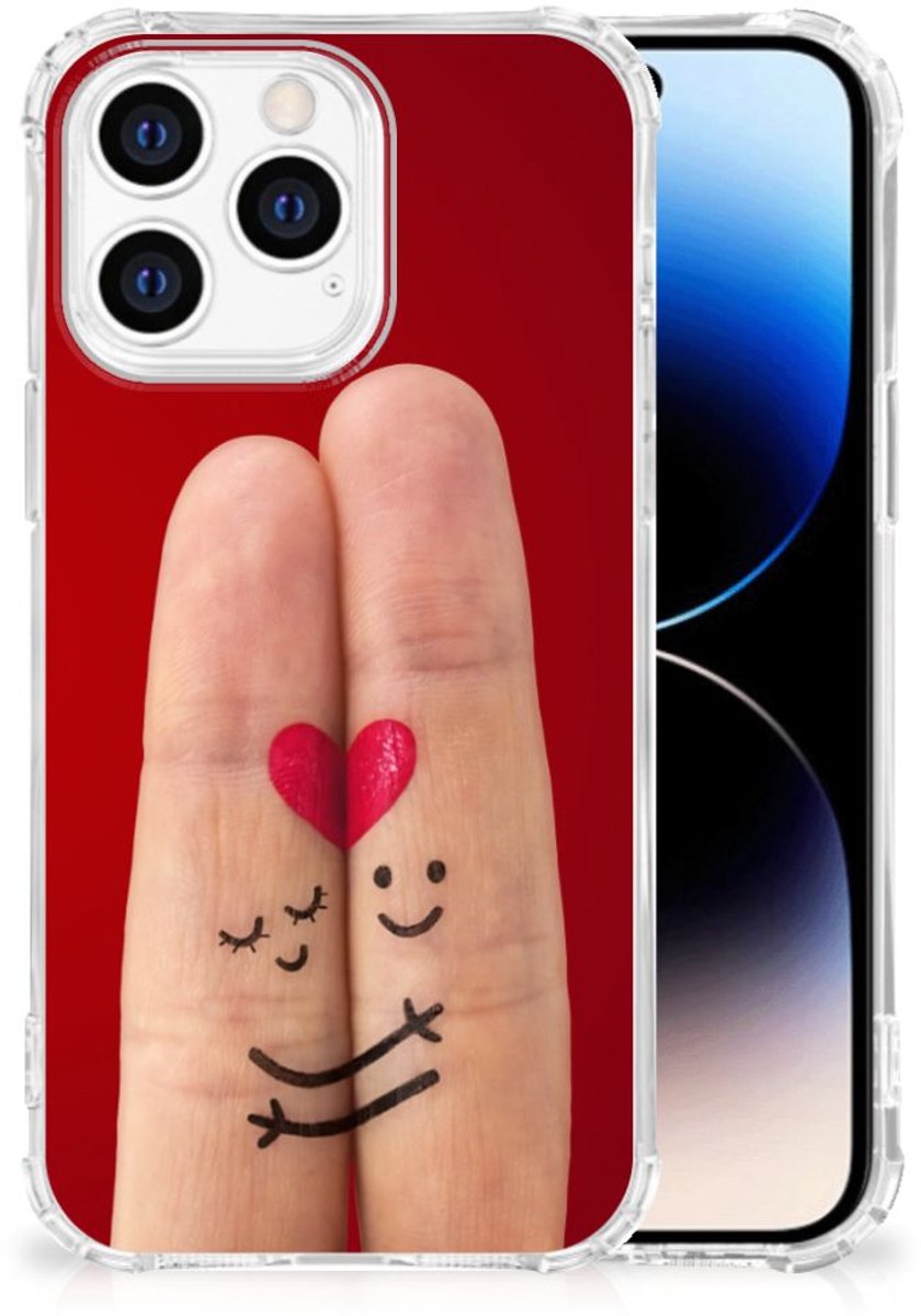 iPhone 14 Pro Anti Shock Bumper Case Liefde - Origineel Romantisch Cadeau