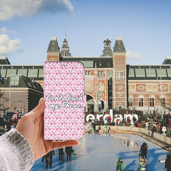 Étui Bookcase iPhone 13 Pro Max Fleurs Pink DTMP