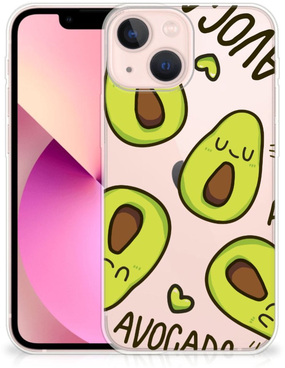 iPhone 13 mini Telefoonhoesje met Naam Avocado Singing