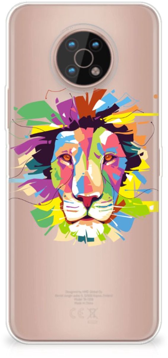 Back Cover voor Nokia G50 Telefoonhoesje met Naam Lion Color