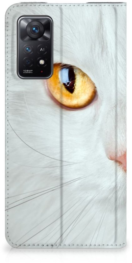 Couverture Xiaomi Redmi Note 11 Pro Smart Case Witte Cat
