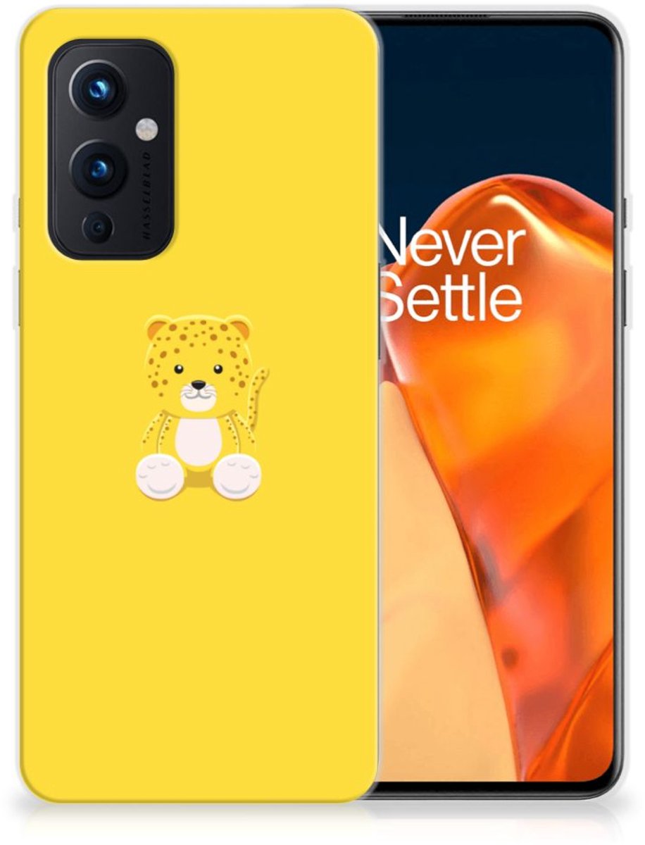 OnePlus 9 Telefoonhoesje met Naam Baby Leopard